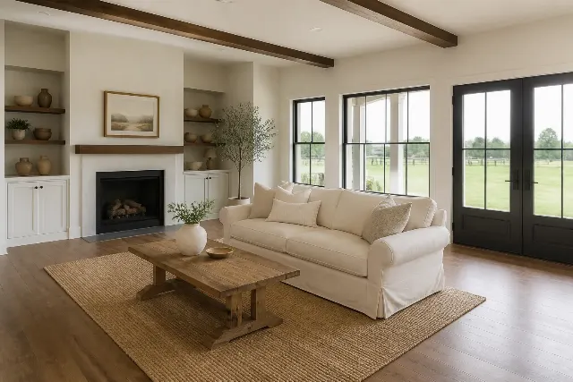 Farmhouse Living Room Virtual Staging