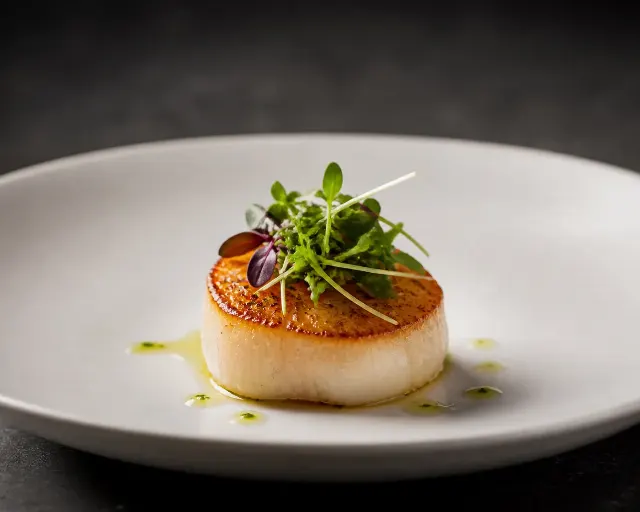 Fine Dining Scallop Plate Photography