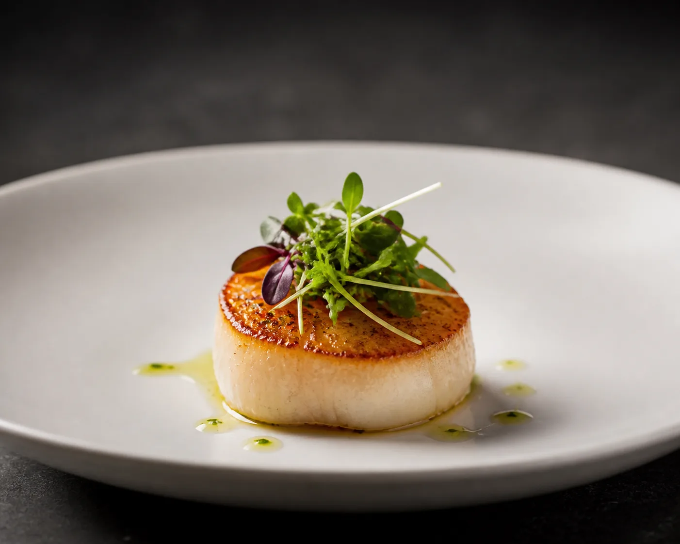 Fine Dining Scallop Plate Photography