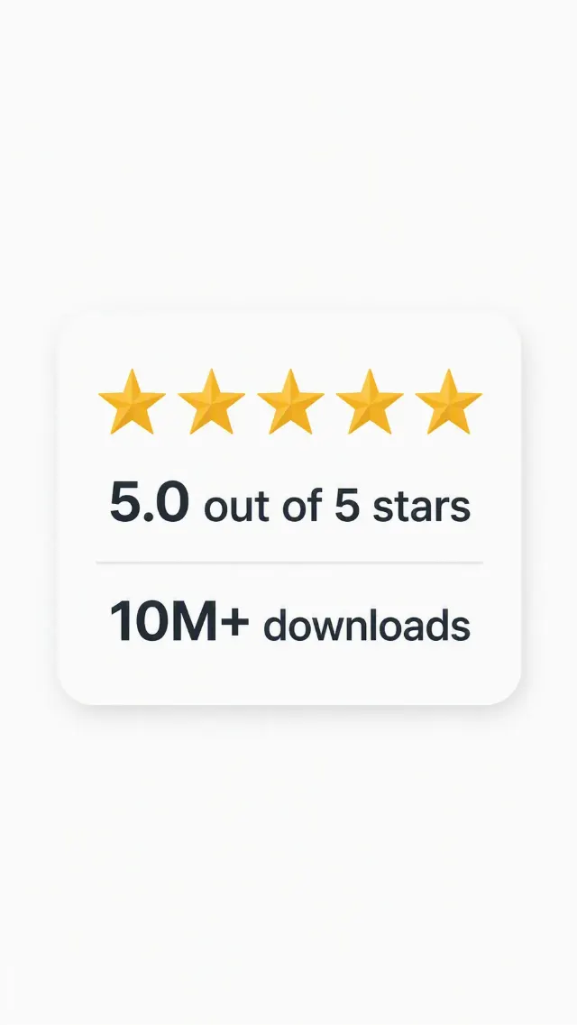 Five-Star App Rating Badge Screenshot