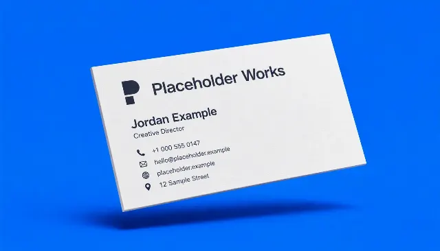Floating Colorful Business Card Mockup
