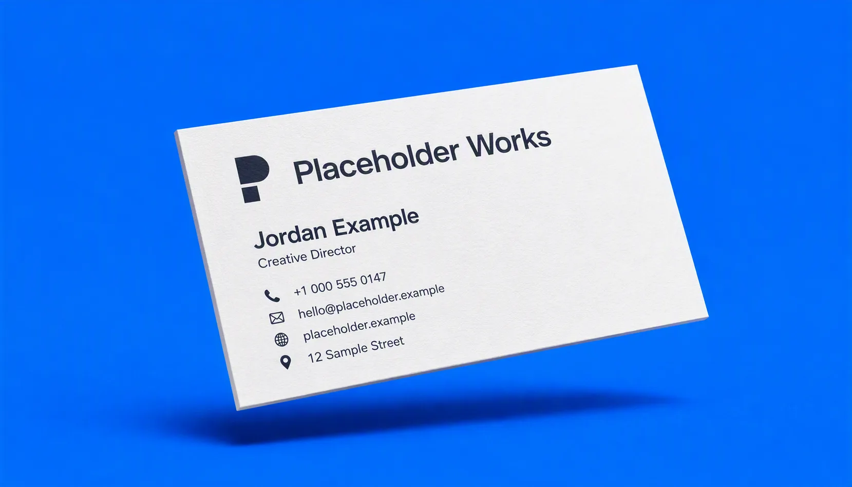 Floating Colorful Business Card Mockup