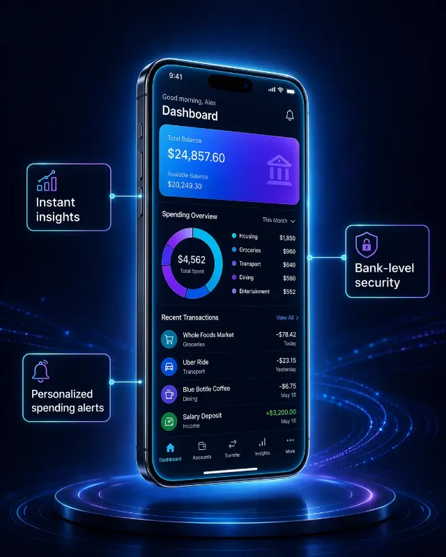Floating Smartphone Tech Ad Post