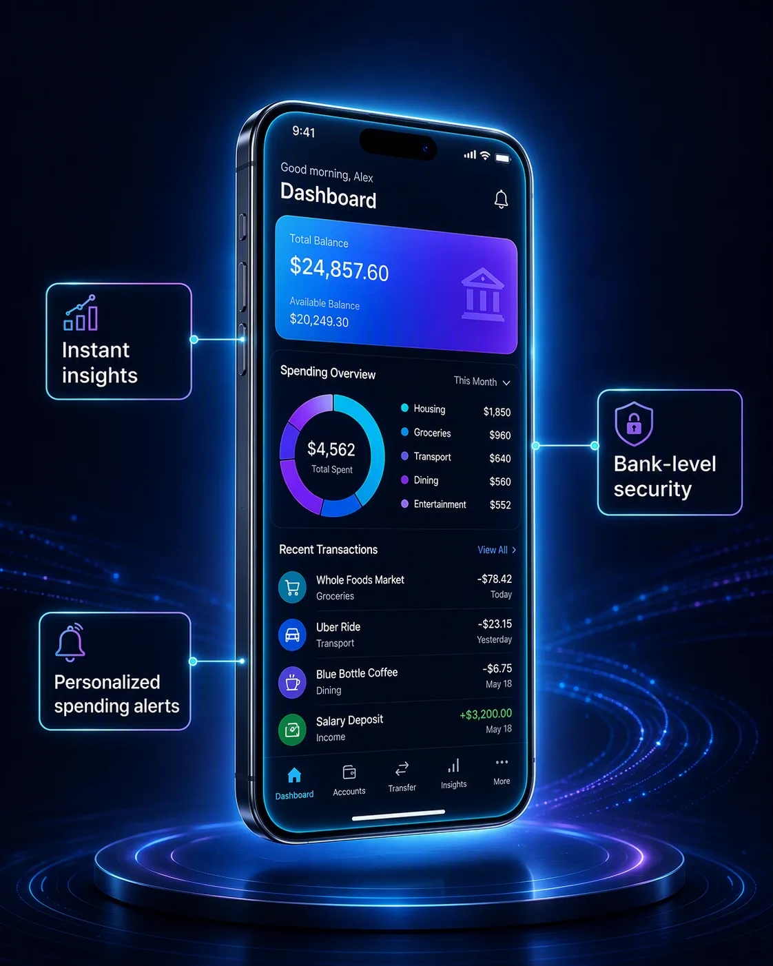Floating Smartphone Tech Ad Post