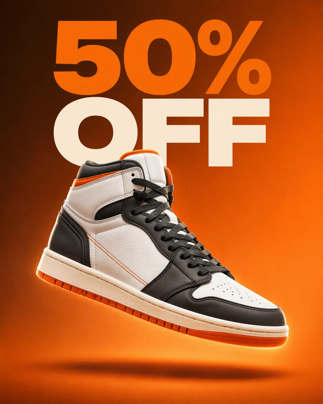 Floating Sneaker 50% Off Instagram Ad