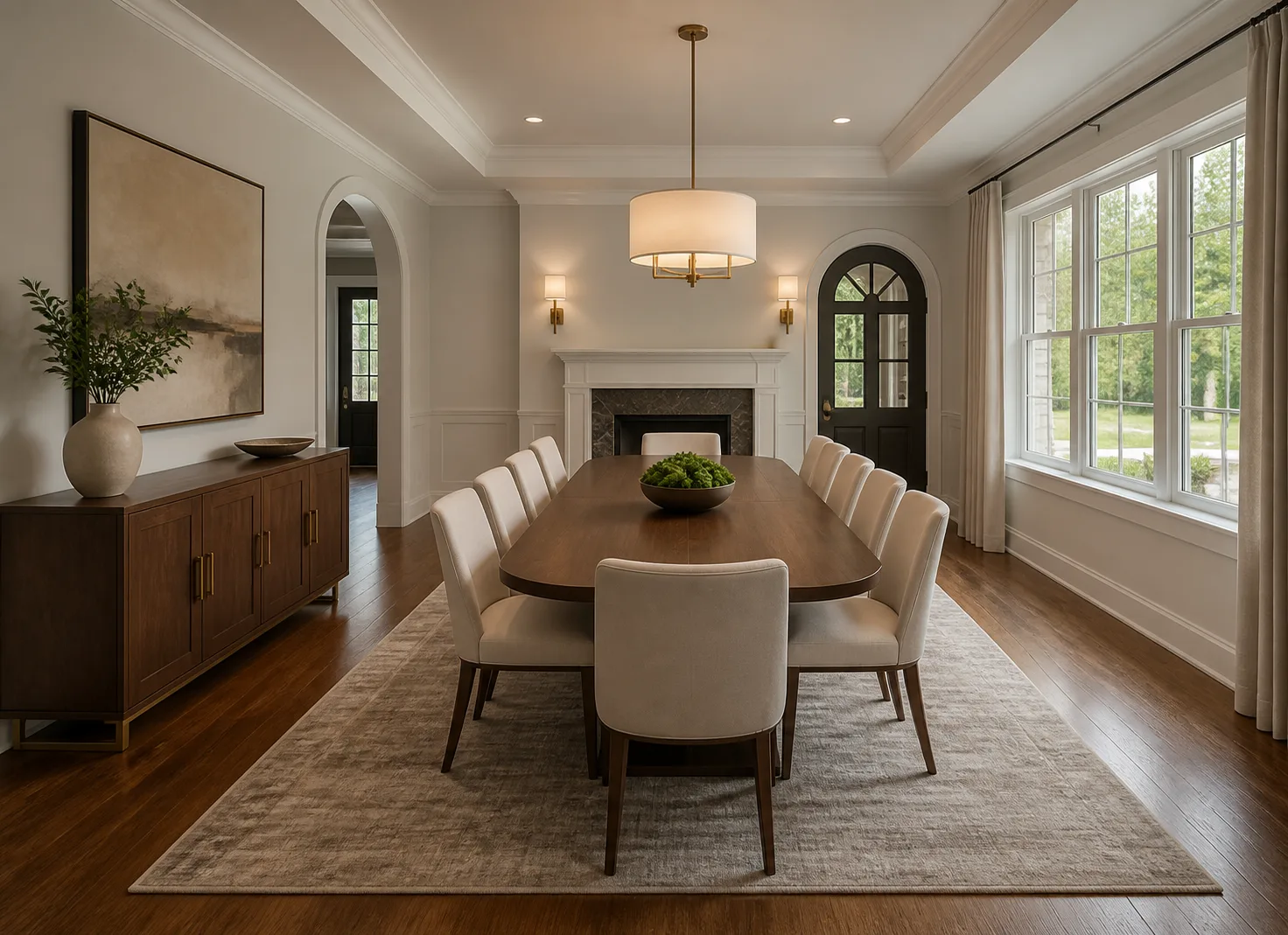 Formal Dining Room Virtual Staging