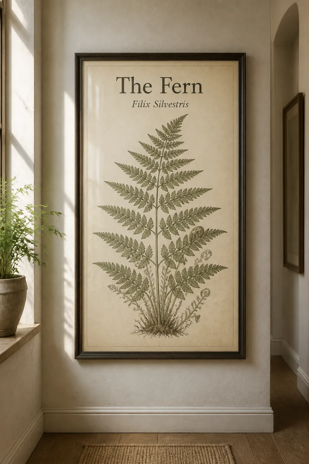 Framed Vintage Fern Botanical Poster