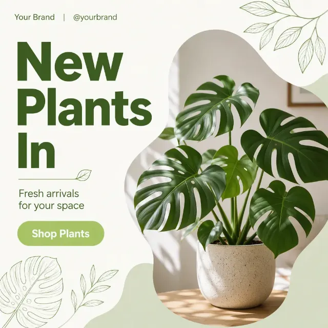 Fresh Green New Plants Instagram Post