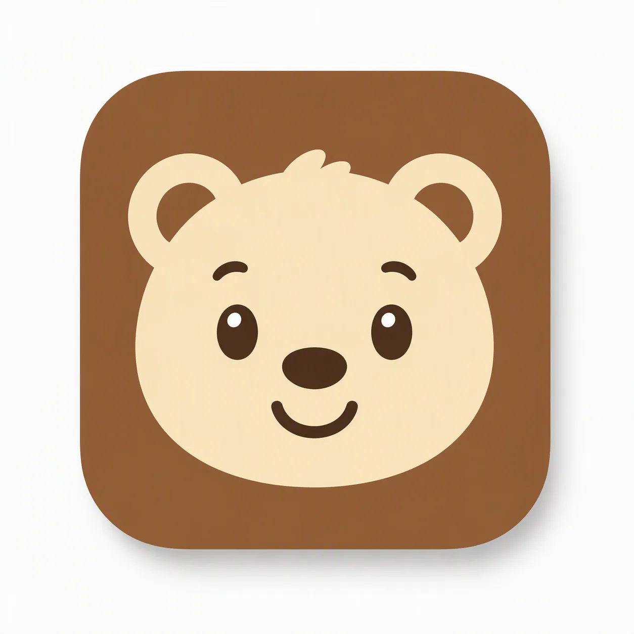 Friendly Bear Mascot Learning App Icon