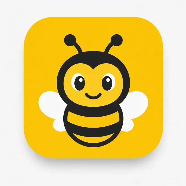 Friendly Bee Productivity App Icon
