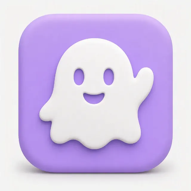 Friendly Ghost App Icon In Soft 3D