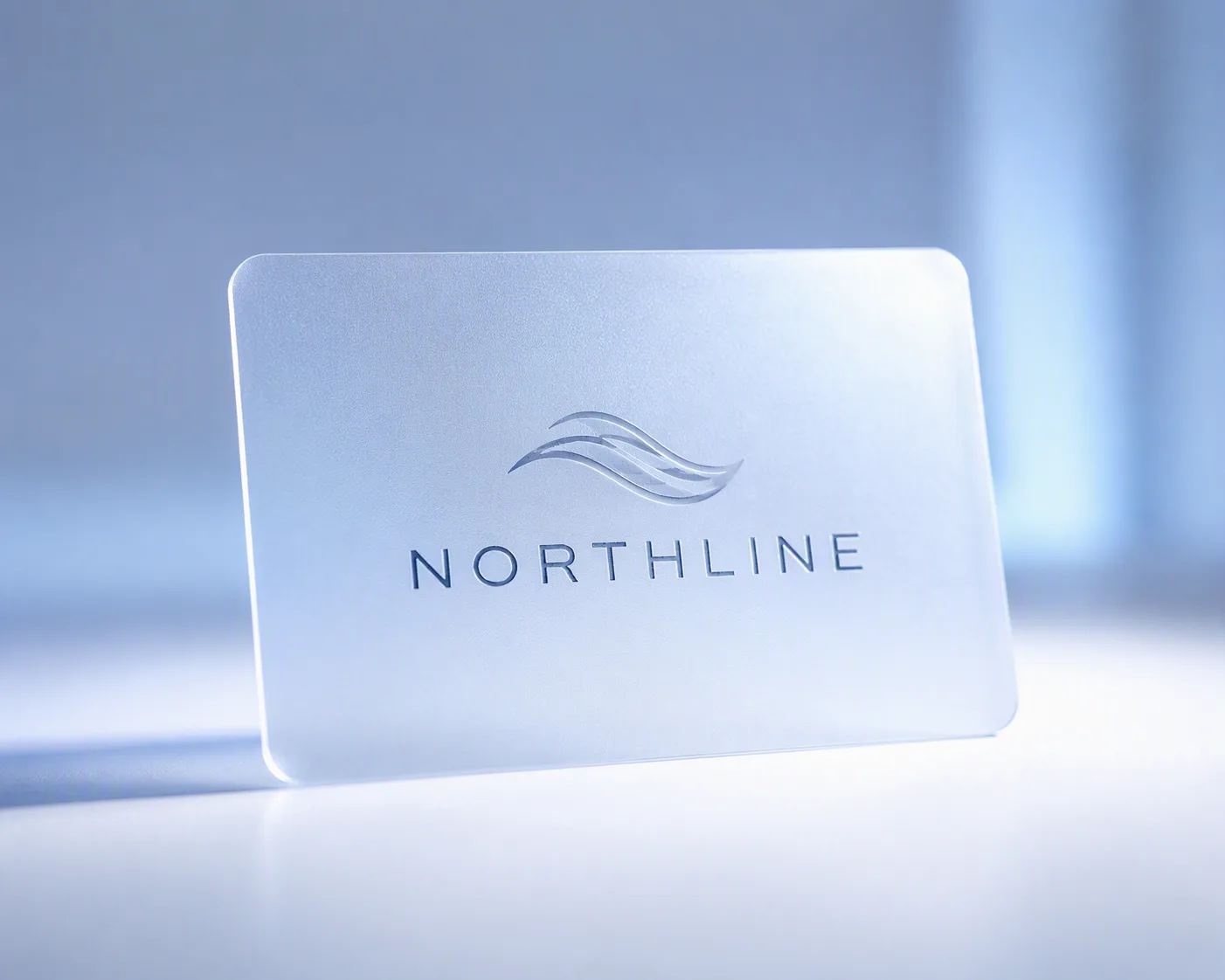 Frosted Plastic Card Logo Mockup
