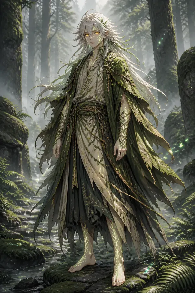 Full Body Anime Forest Spirit Character