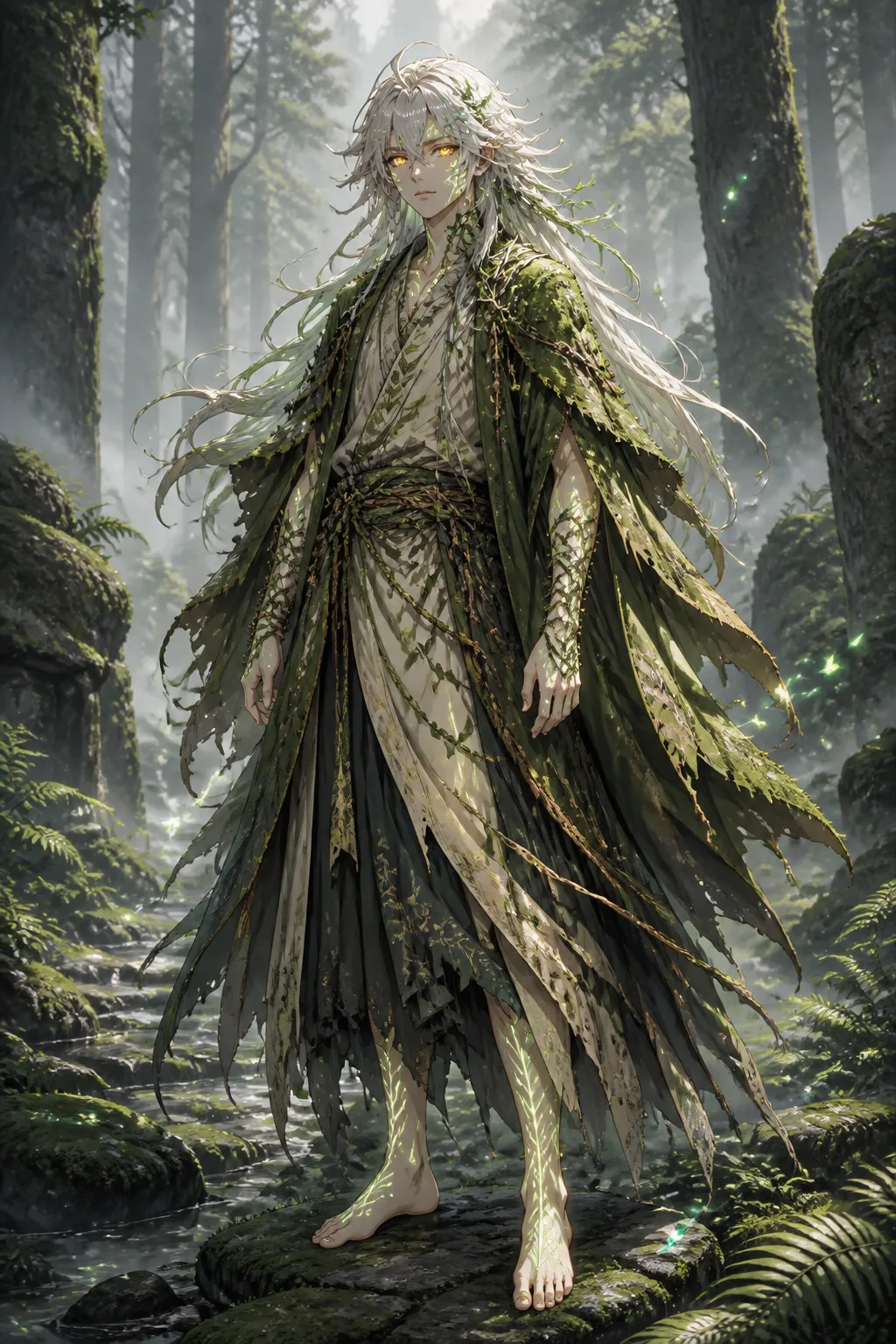 Full Body Anime Forest Spirit Character