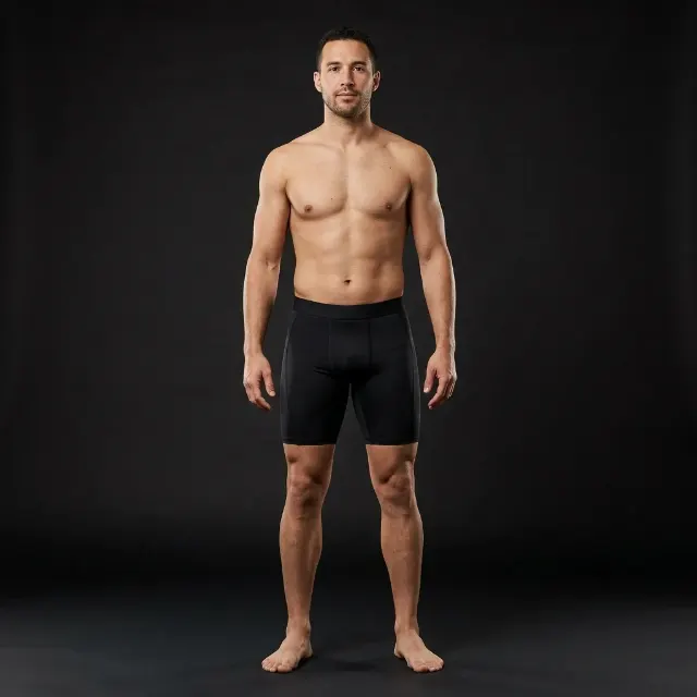 Full Body Compression Shorts Model Photo