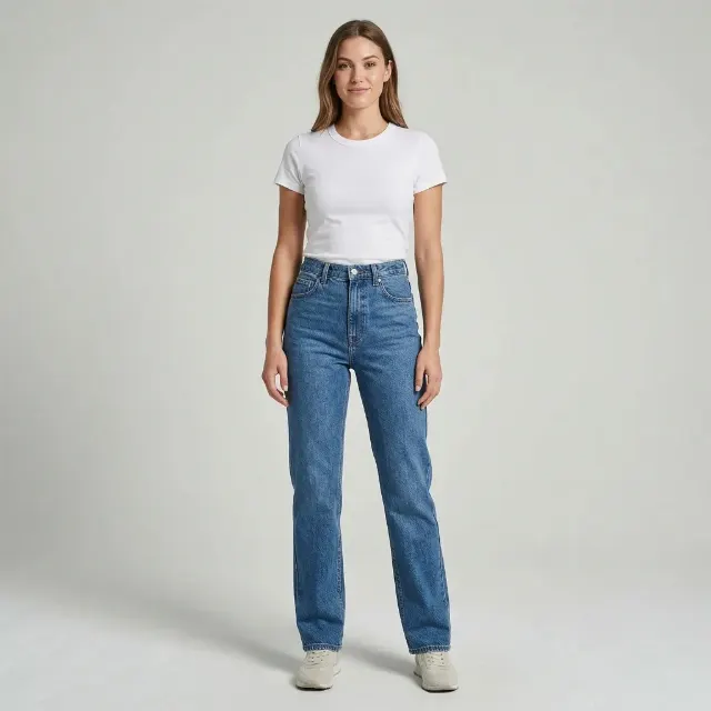 Full Body Jeans Model Studio Photo