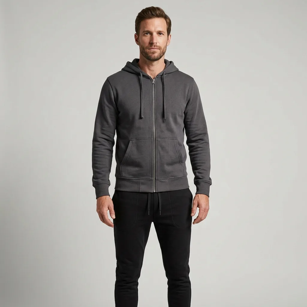 Full Body Jogger And Hoodie Model Photo