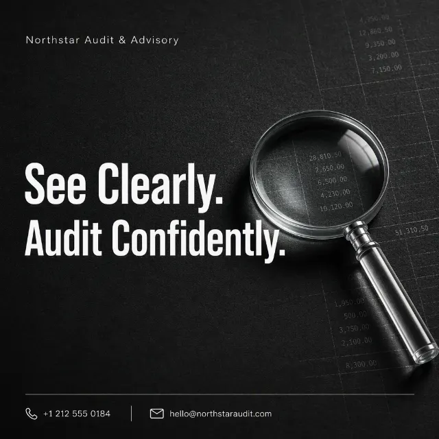 Glass Magnifying Glass Audit LinkedIn Post