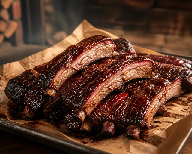 Glazed Barbecue Ribs Smokehouse Tray