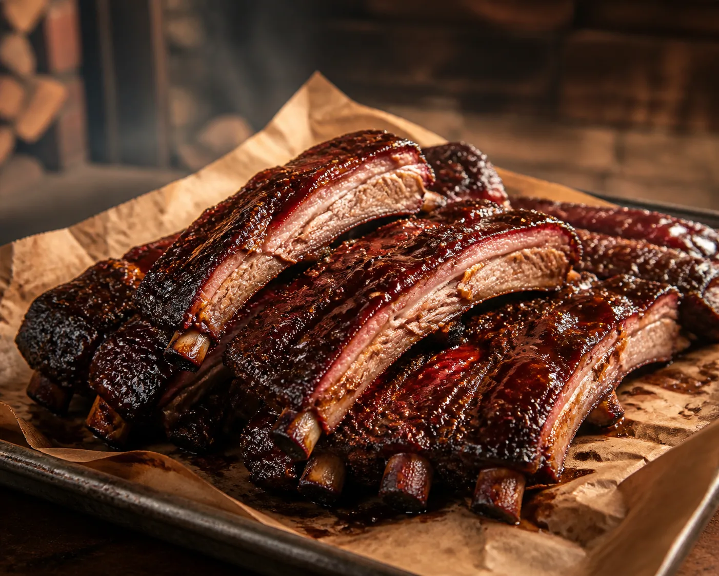 Glazed Barbecue Ribs Smokehouse Tray