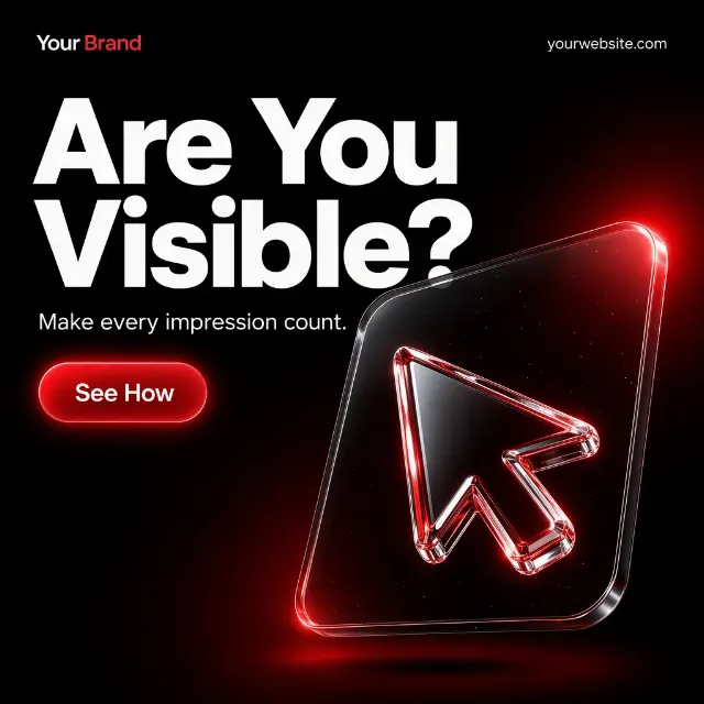 Glossy 3D SaaS Visibility Instagram Post