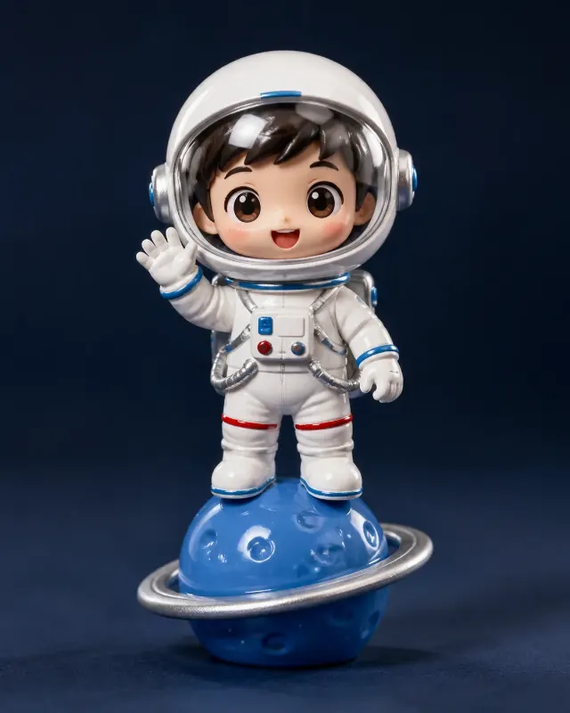 Glossy Chibi Astronaut Figurine