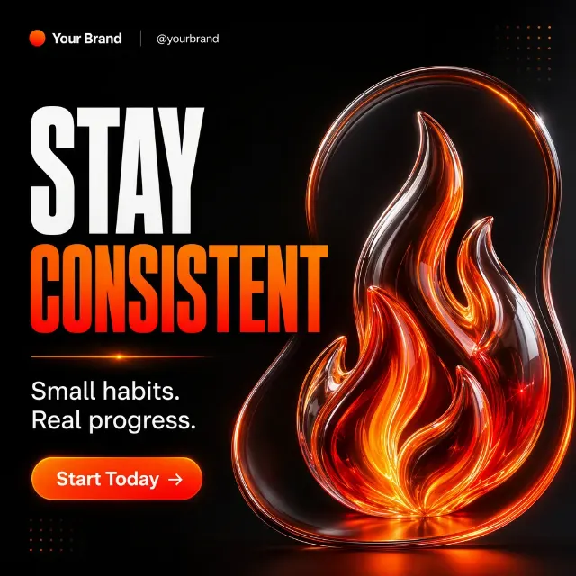 Glossy Flame Habit App Instagram Post