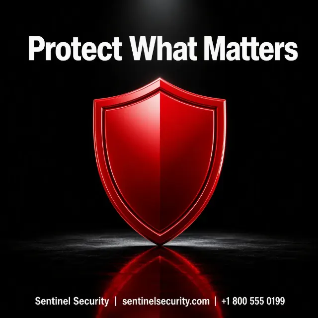 Glossy Red Shield LinkedIn Security Post