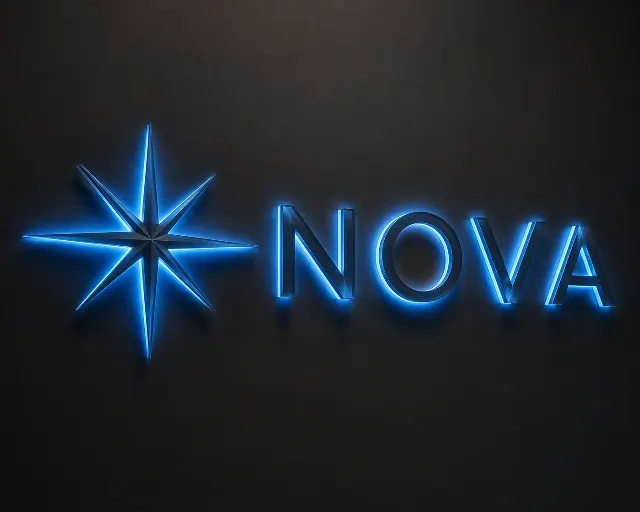 Glowing Acrylic Logo Wall Mockup