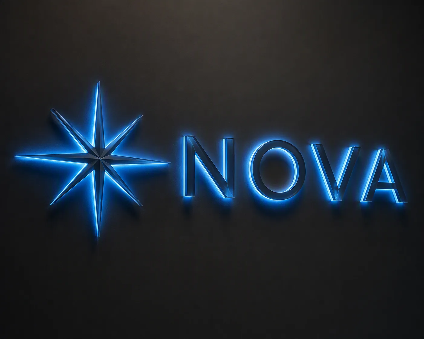 Glowing Acrylic Logo Wall Mockup