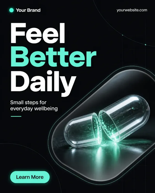 Glowing Capsule Health Instagram Post