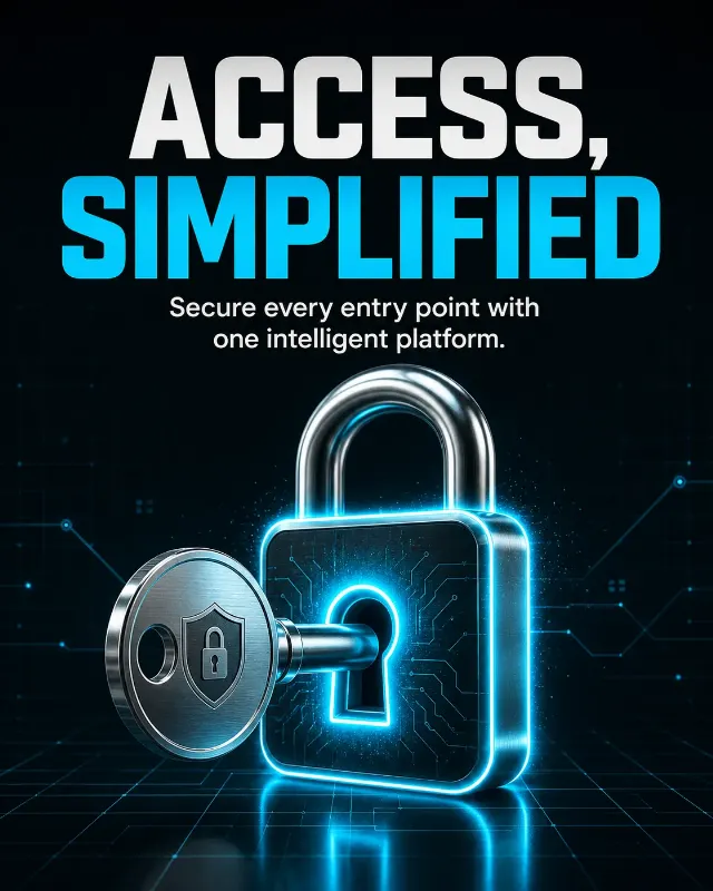 Glowing Lock SaaS Instagram Post