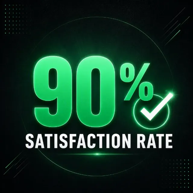Glowing Satisfaction Rate LinkedIn Post
