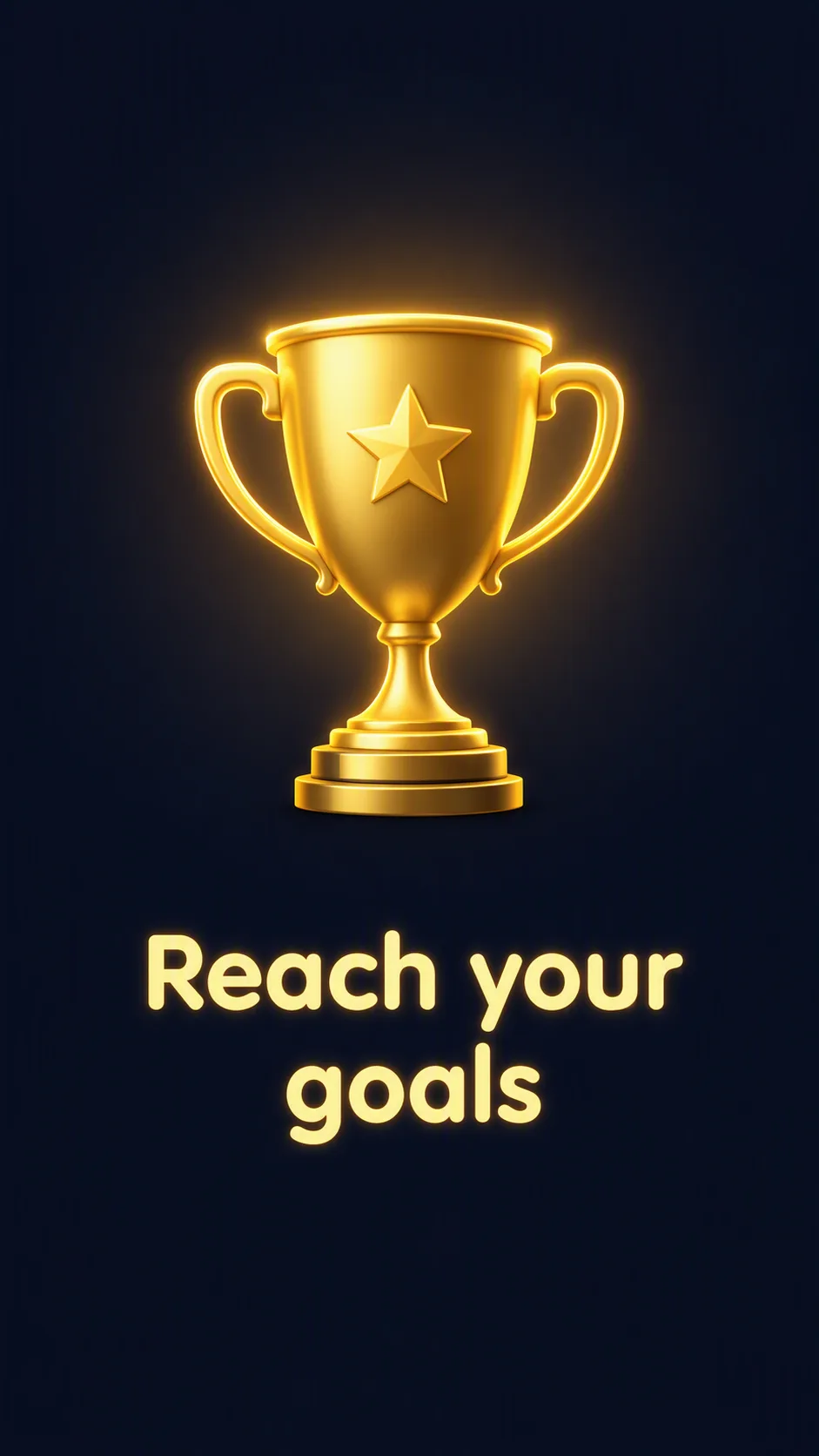 Glowing Trophy Habit App Screenshot