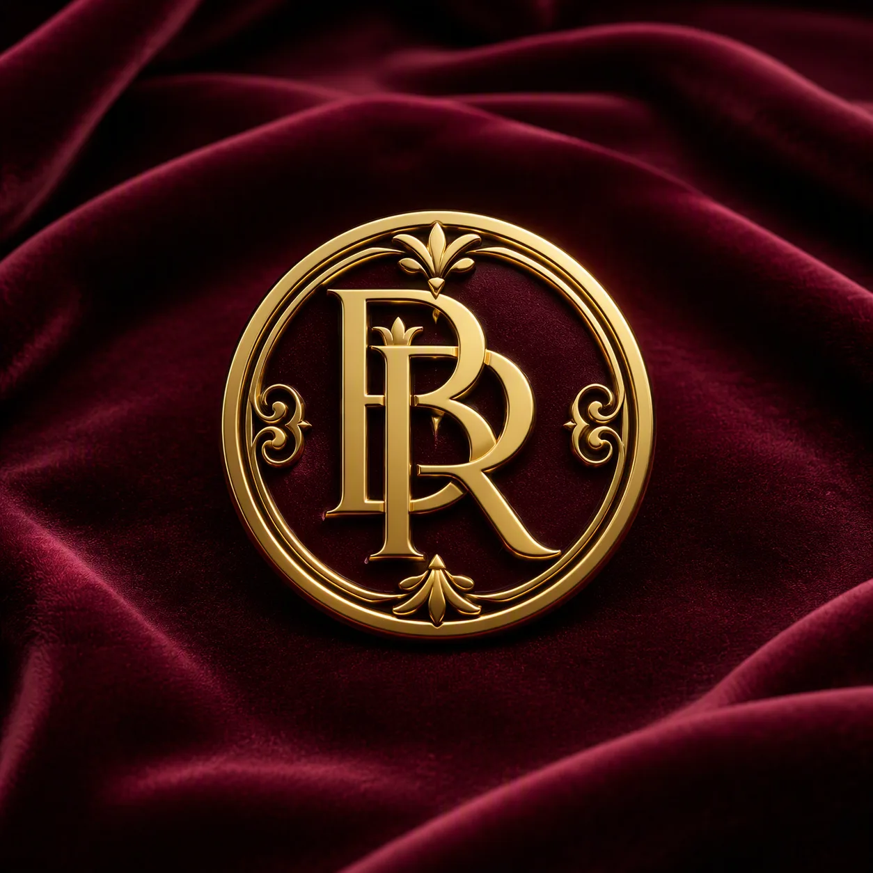 Gold Emblem Velvet Logo Mockup
