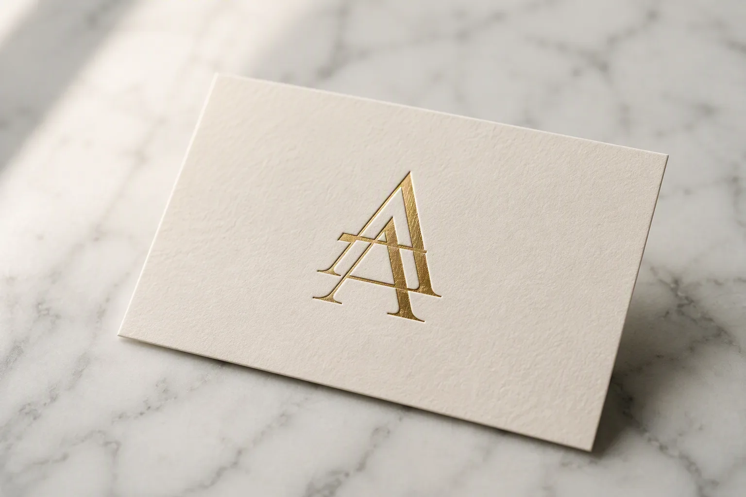 Gold Foil Logo Business Card Mockup