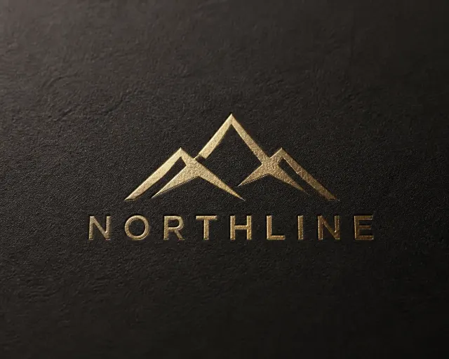 Gold Foil Logo On Black Cardstock