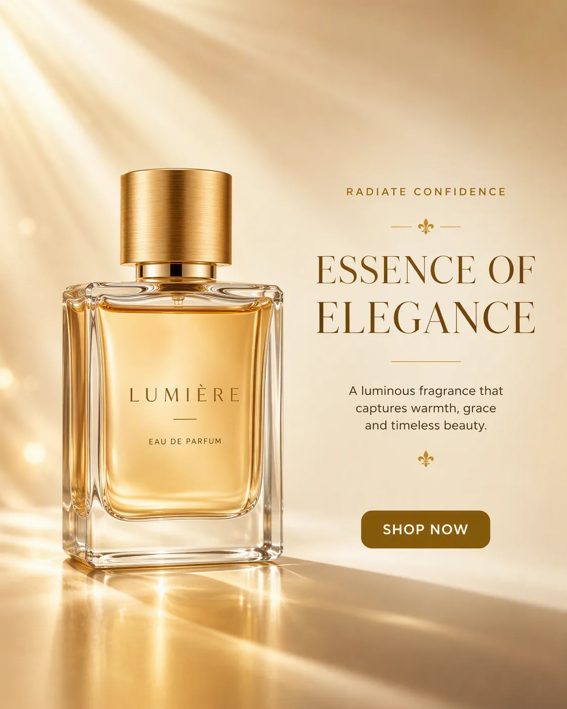 Golden Light Perfume Facebook Ad