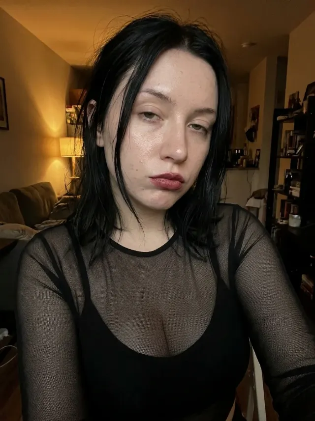 Goth Low Light Phone Selfie Portrait