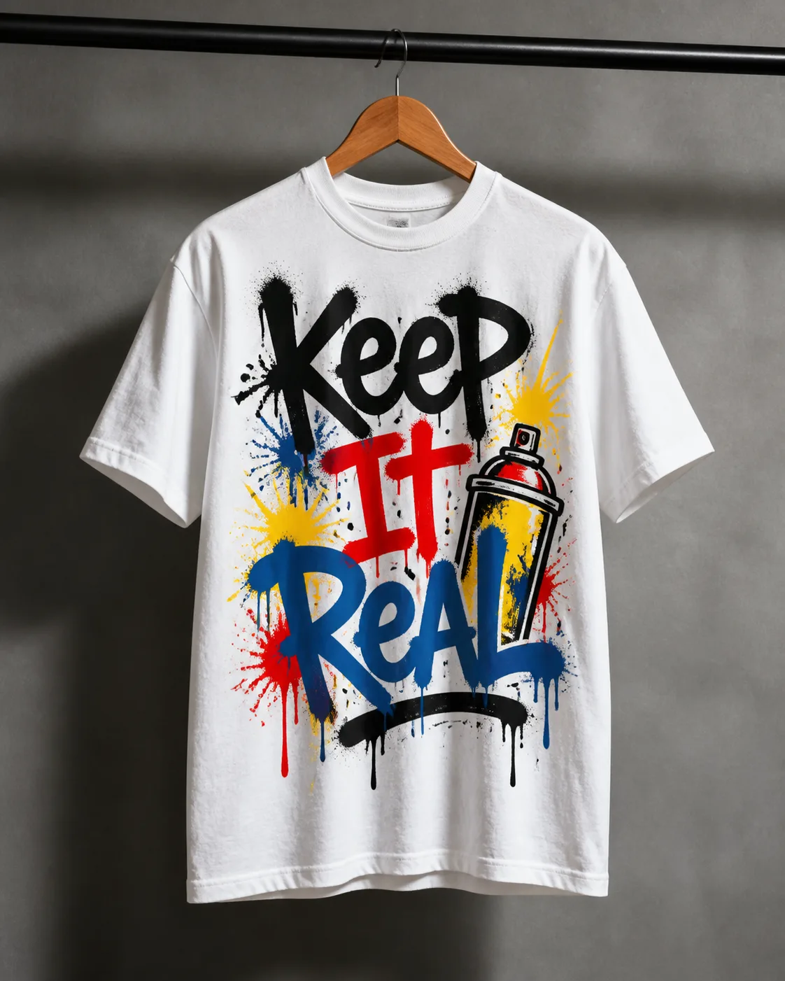 Graffiti Streetwear T-Shirt Hanger Mockup