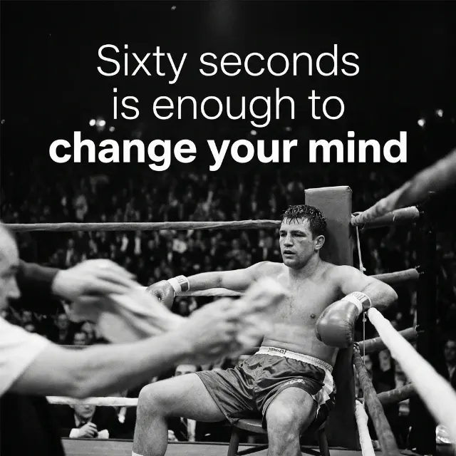 Grainy Black And White Boxing Quote Post