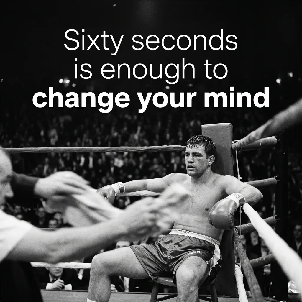 Grainy Black And White Boxing Quote Post