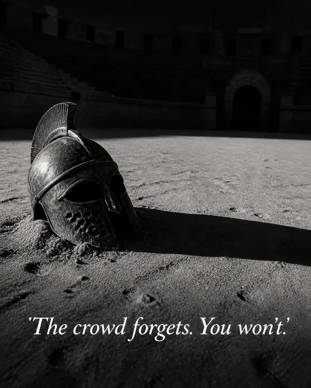 Grainy Gladiator Helmet Quote Post