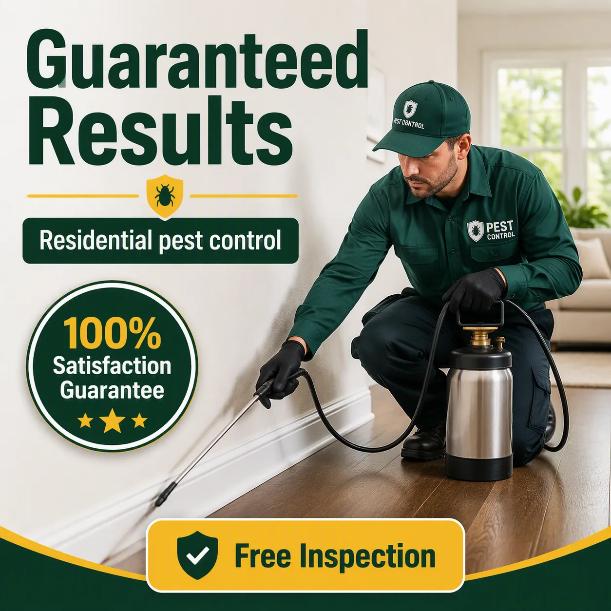 Guaranteed Results Pest Control Facebook Ad