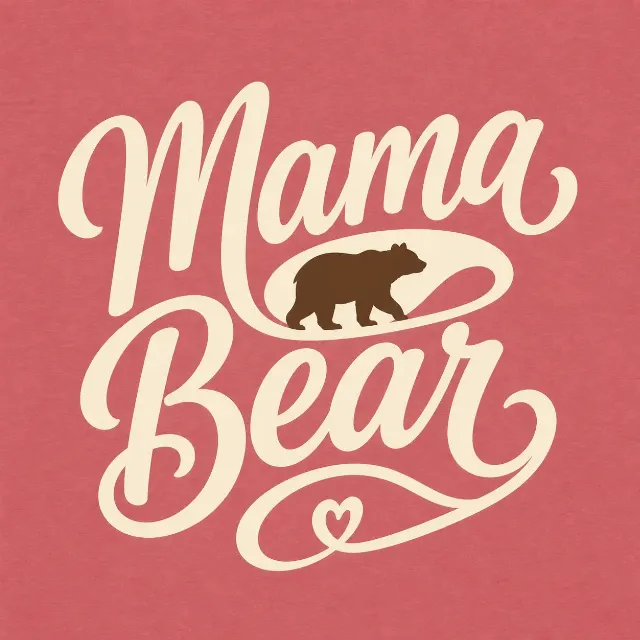 Hand Lettered Bear T-Shirt Design