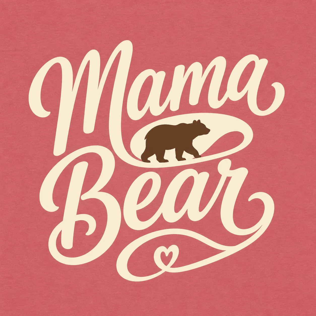 Hand Lettered Bear T-Shirt Design