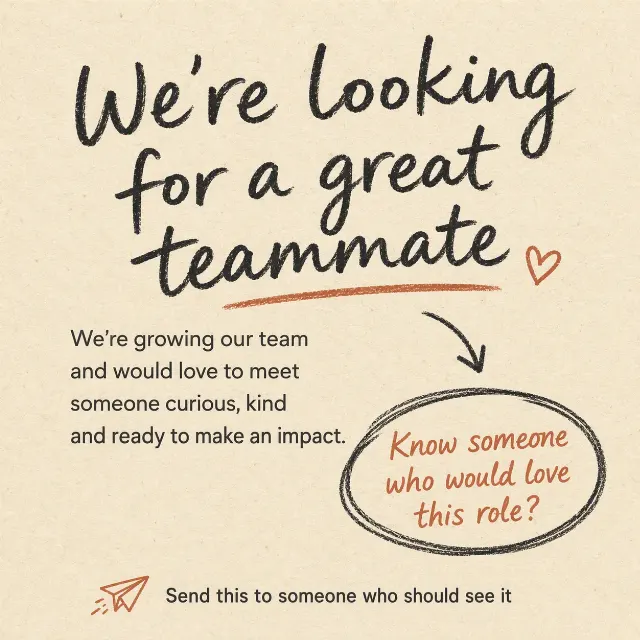 Handwritten Arrow LinkedIn Hiring Post