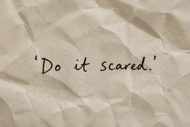 Handwritten Quote On Crumpled Paper