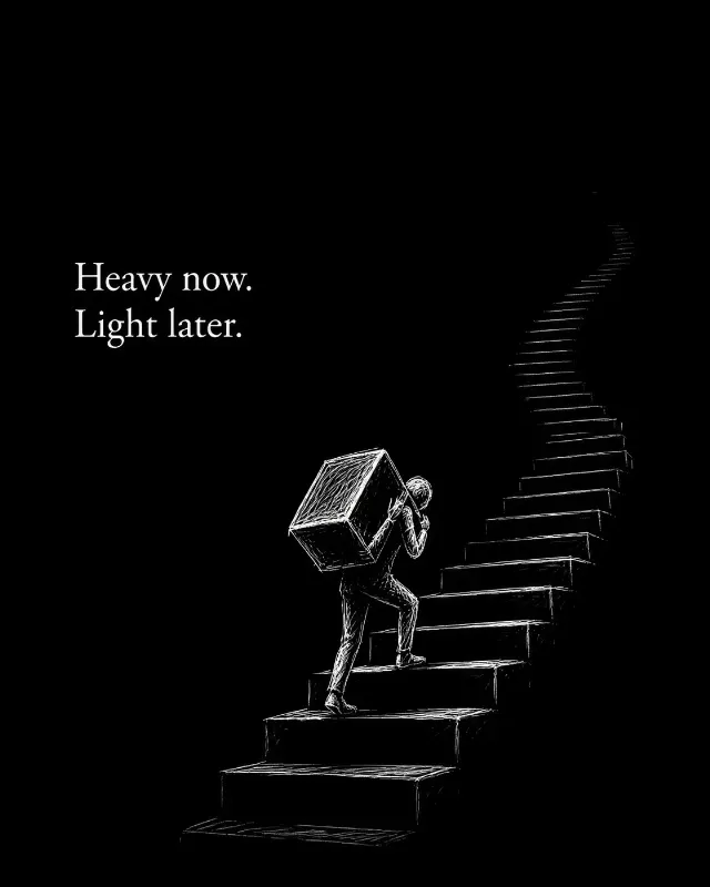 Heavy Now Light Later Quote Graphic