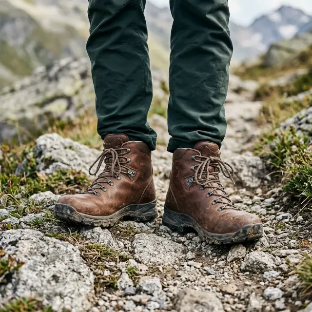 Hiking Boots Rocky Trail Photo